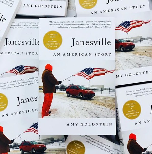 Congratulations to @goldsteinamy! #Janesville is the winner of the 2018 J. Anthony Lukas Book Prize. Learn more: bit.ly/Lukas2018 #LukasPrizes