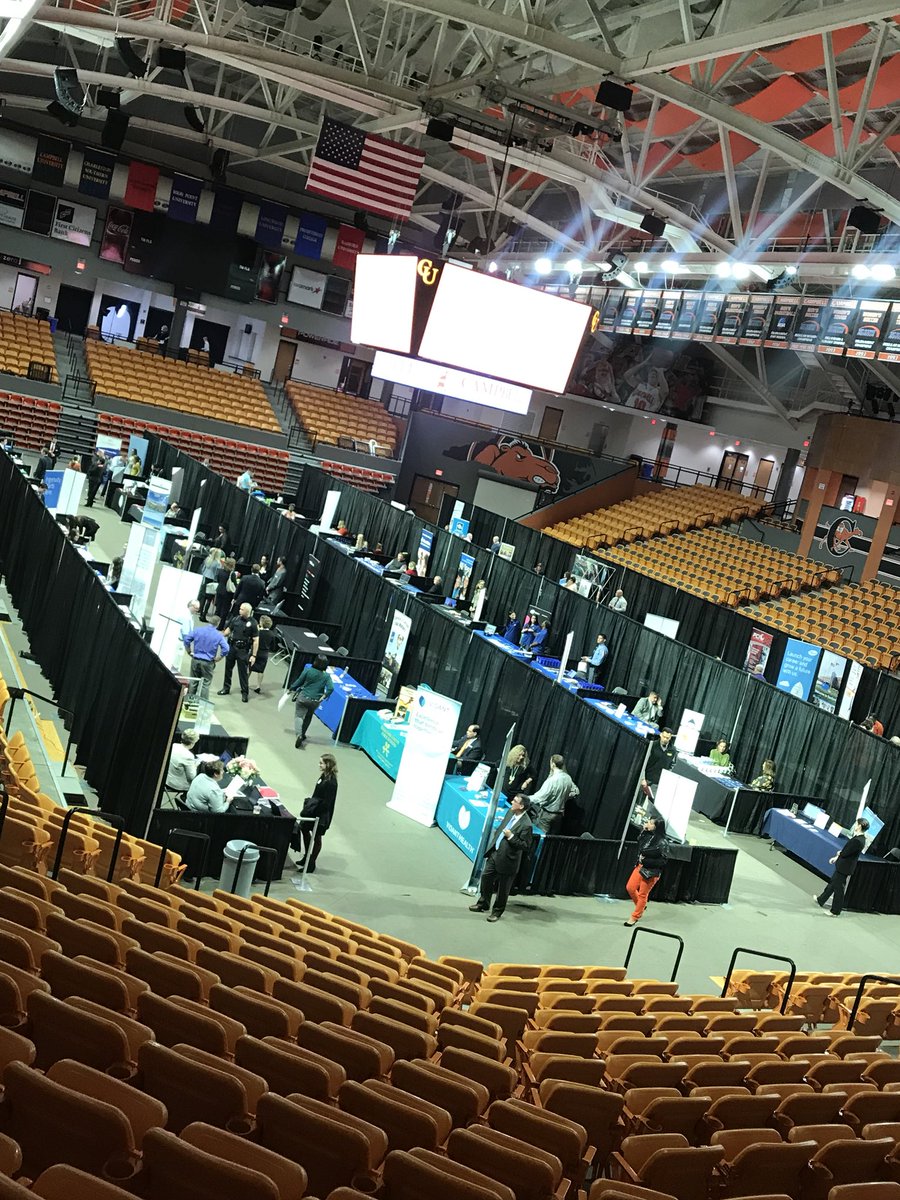 Career Fair 2018 is well underway! Visit us in the Convocation Center before 3:30pm! #CUCareerFair2018