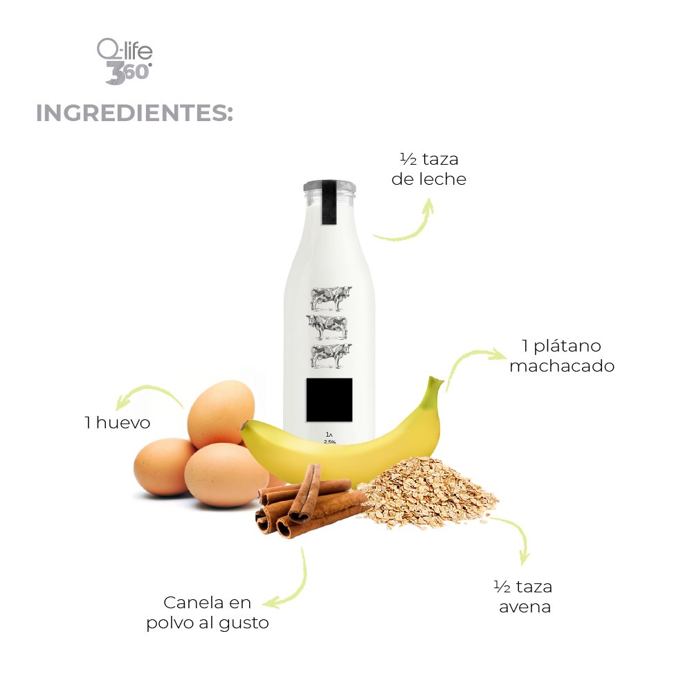 Qlife360's tweet photo. #FelizMartes ¿Quieres un buen #Desayuno 🍳 pero sientes que para ti un smoothie no es suficiente? 
Te compartimos una opción alta en #Proteínas 💪¿Lo mejor de todo? Es fácil  y rápida de hacer, ¿Lista para comenzar el día con el pie derecho? 😊 

#Qlife #Sano #Saludable https://t.co/kRxr2pOWtJ
