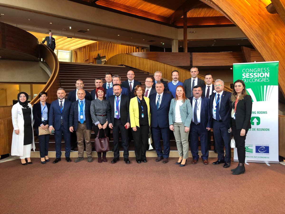 DoganogluGaye's tweet photo. Strasbourg da Avrupa Konseyi Yerel ve Bölgesel Yönetimler Kongresi Genel Kurul çalışmalarına başladık @TBBTR https://t.co/W6z6myjRzY