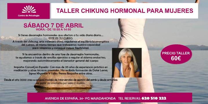 CM_Espada's tweet photo. A no perder el Taller de #Chikung Hormonal para #Mujeres el proximo Sabado 7 de Abril de 10 a 14 en https://t.co/PxxPcqYu2v https://t.co/Z4qz3ii7qH