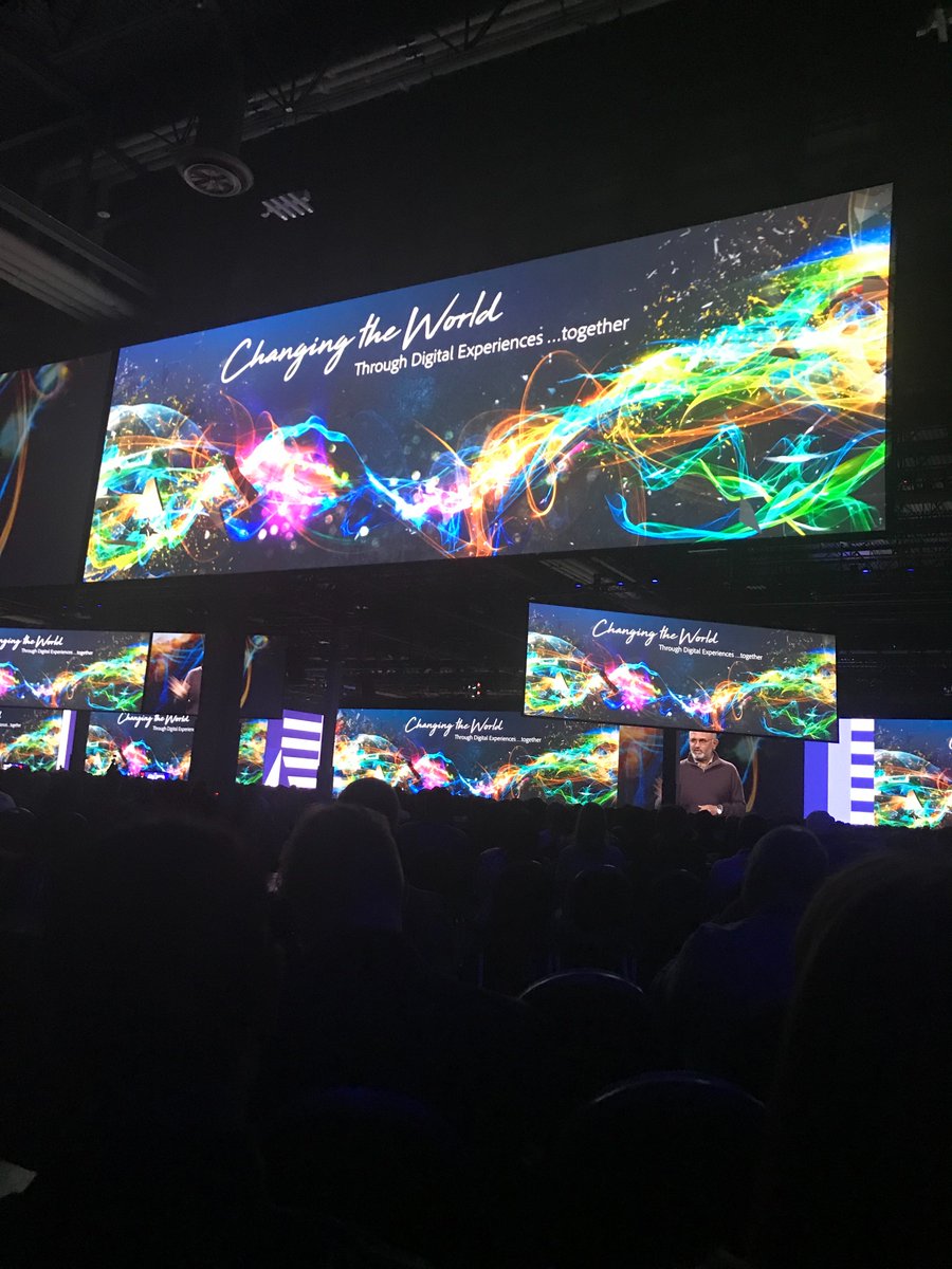 adaly10's tweet photo. People buy experiences not products. #AdobeSummit https://t.co/OwDXIUrORX