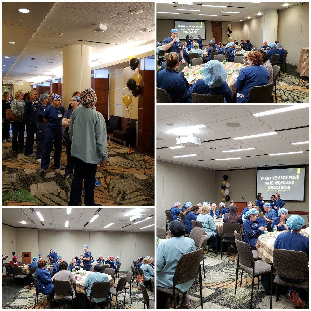 FHLEmig_OR1's tweet photo. Surgical Services Celebrating PERFECT ATTENDANCE! Amazing people delivering the whole care experience EVERYDAY! @MyFHOrlando @linnettejohnso4 @CerutiSharon https://t.co/hoHqMG4fov