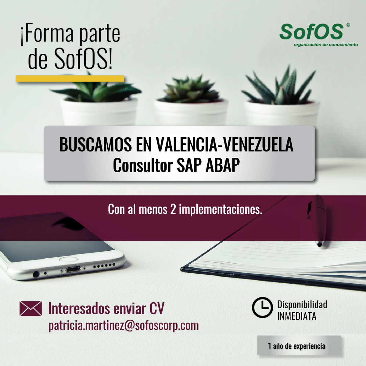 SofosComunica's tweet photo. ¡Trabaja con nosotros! Buscamos Consultor #SAP ABAP en Venezuela. Interesados enviar CV a patricia.martinez@sofoscorp.com. Somos SAP a tu medida #TeamSofOS #Empleo #OfertaDeEmpleo https://t.co/un8Wx6lIi6