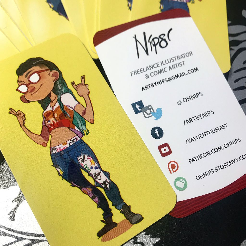 Overnight Prints Ohnips Collects Cool Points From Us The Illustrator Turns Her Art Into Collectibles With Rounded Corner Business Cards Comicartist Printspiration Businesscards T Co Vvoernq0sv