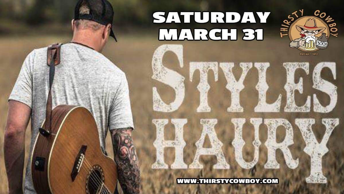 Medina's own <a href="/styleshaury/">styles</a> is back at <a href="/THIRSTY_COWBOY/">Thirsty Cowboy</a> this Saturday night.