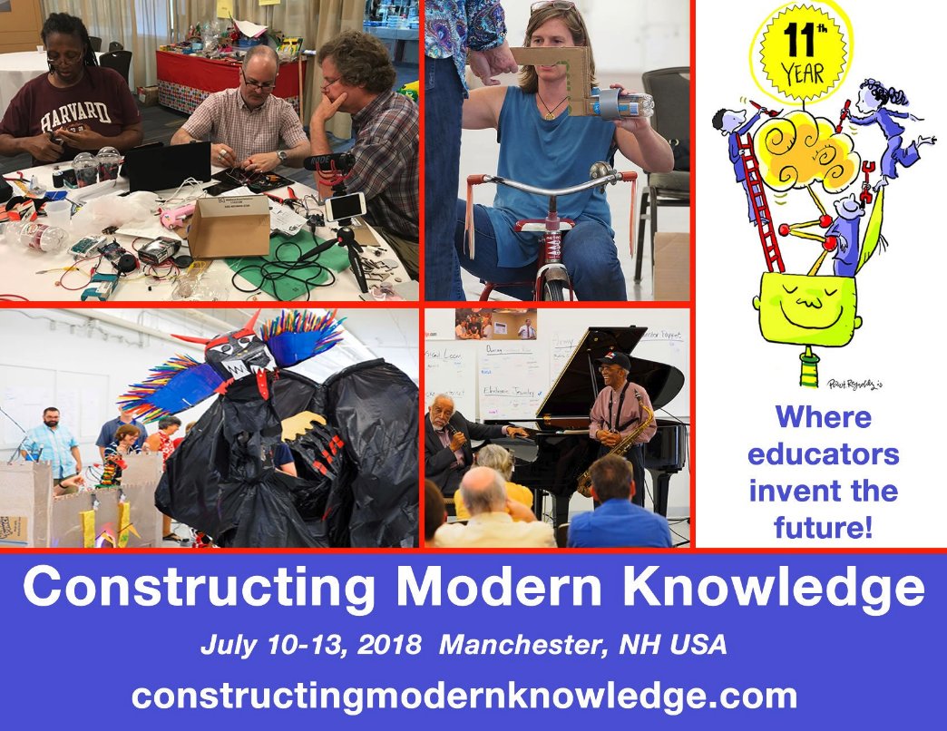birdbraintech's tweet photo. Looking for summer #PD with the #hummingbirdkit? Join fellow #educators who are committed to creativity, collaboration and computing at #ConstructingModernKnowledge this summer in NH! Early bird discount ends next week! @garystager #professionaldevelopment https://t.co/2GOWQX1HOS https://t.co/qQeV8nTm8z
