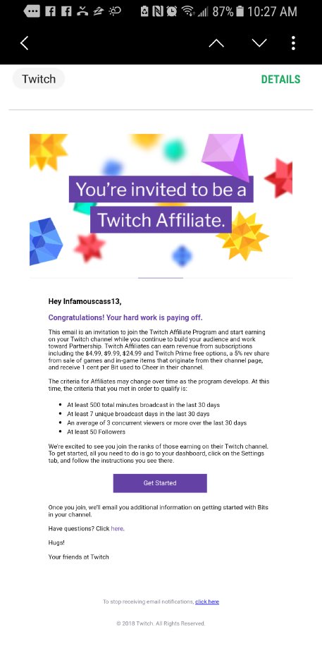 InfamousCass13's tweet photo. HELL YEAH! #twitchaffiliate Thank you to everyone who followed and viewed! 👊🏼 It’s much appreciated! Check me out TONIGHT at 7PM est for some FAR CRY 5! 🎮#twitchstreamer #FarCry5 @FarCrygame #twitch https://t.co/nWYqXdRvRn https://t.co/oFudqS59ES
