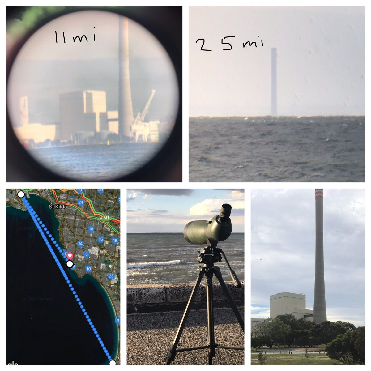 DragzVida's tweet photo. @dmarble1 Took the photos myself in Melbourne, Australia. Got plenty more if you still think it’s flat.
#FlatEarth #notsoflat https://t.co/EM23vIwbFW