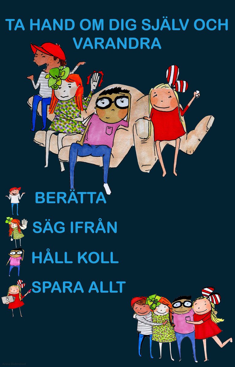 Illustrations affisch jag gjort angående trygghet online. Fungerar med både stora och små surfare. Tips att jobba med varje enskild figur, hojta om du vill låna hela materialet.