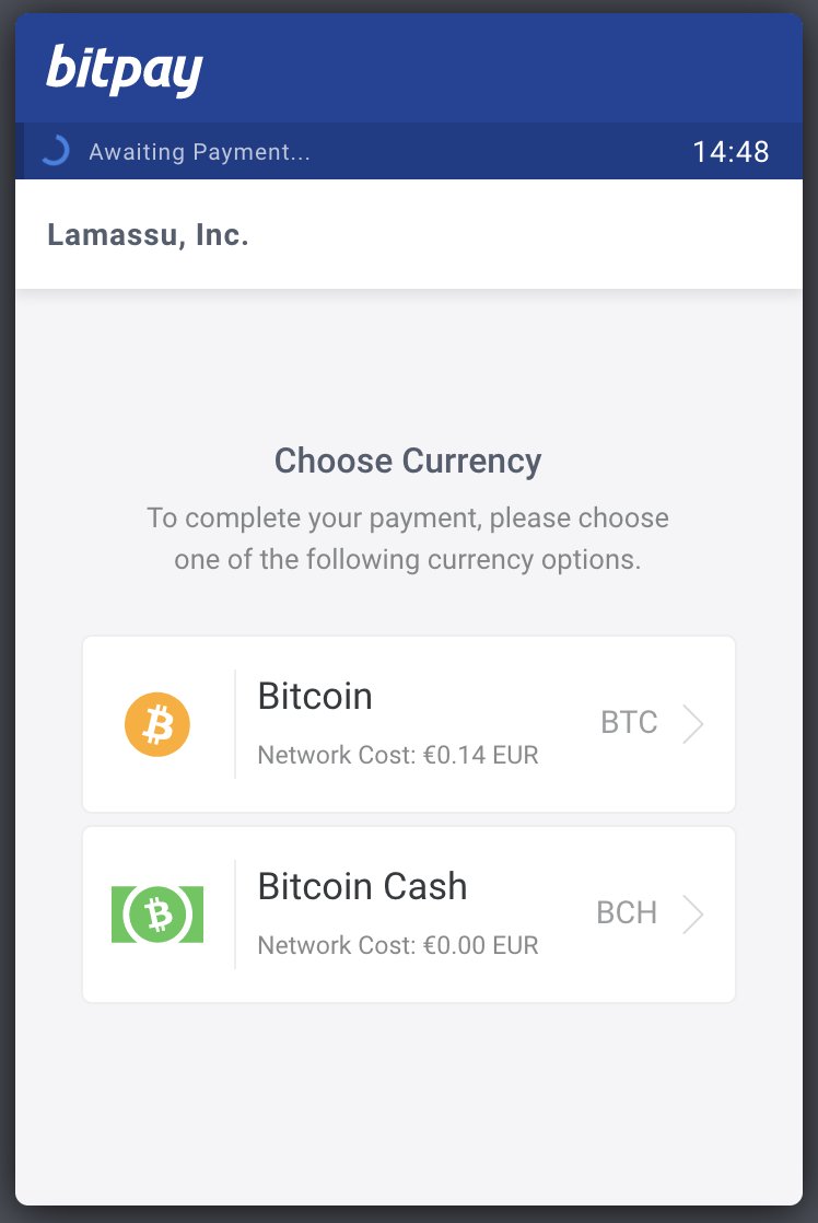 We are now able to accept Bitcoin Cash payments using @BitPay invoices ...