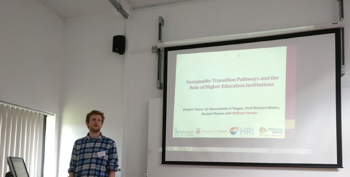 TransitionUniUL's tweet photo. Great presentations today @ESAI_Environ hosted by CIT. Will Horan presenting on the Sustainable Transition Pathways and the Role of Higher Education Institutions @UL_Research @EPAResearchNews https://t.co/2uYoddmeUK