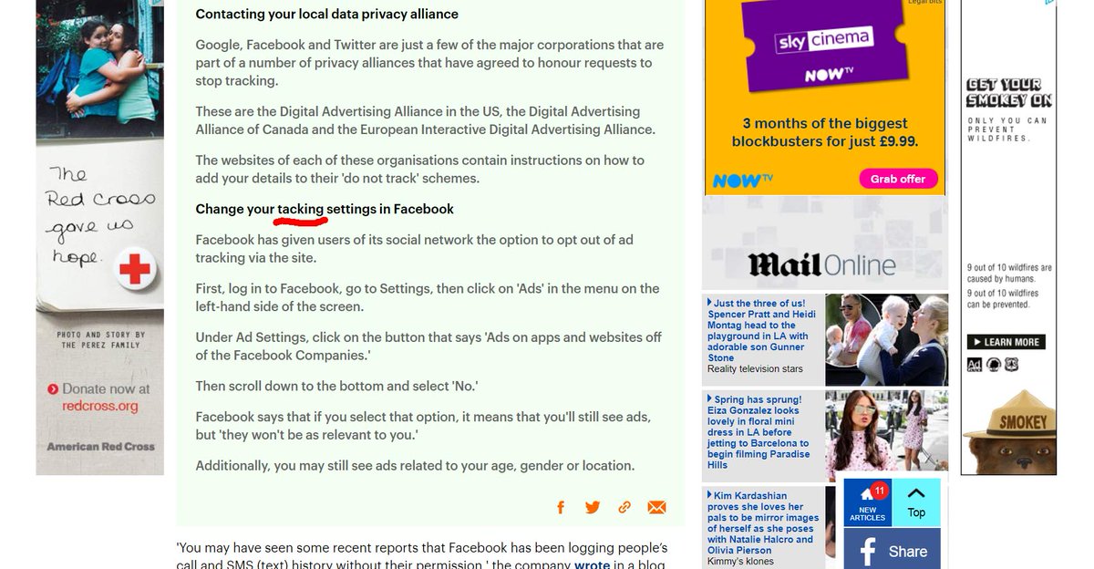 CopyGB's tweet photo. I started reading this article on the Daily Mail about data harvesting on social media and how you can stop it. However, I was distracted by this glaring mistake. Nonetheless, the information is useful so please read it: https://t.co/ZwbAhwd9IU #spelling #grammar https://t.co/C3z5zAhd6L