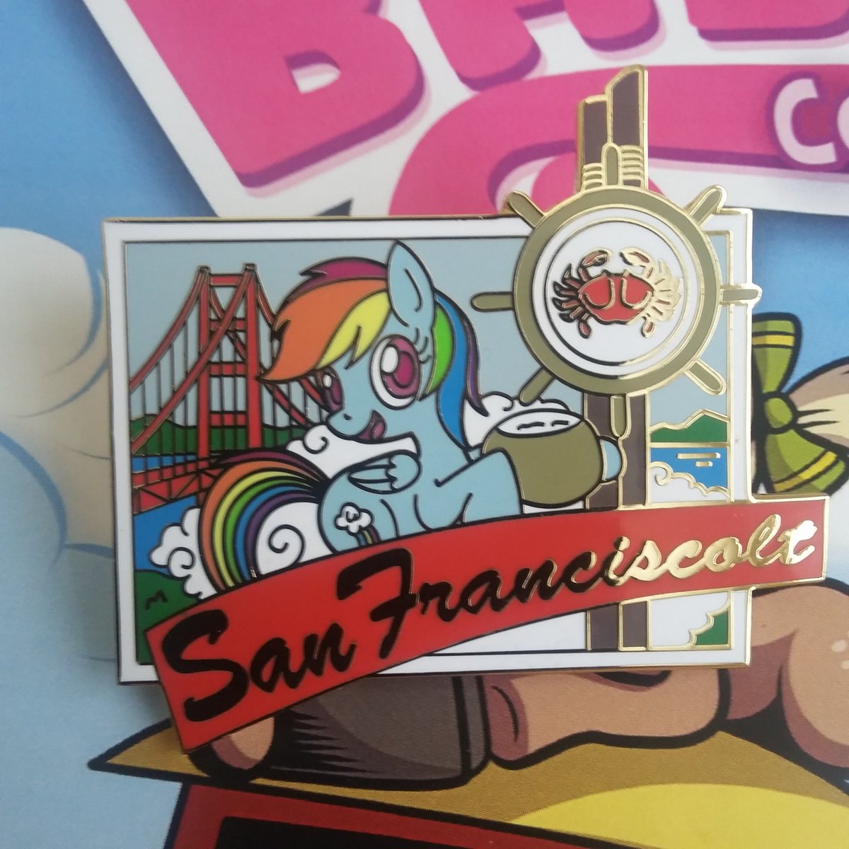 My brand new pin for <a href="/BABSCon/">BABSCon: Bay Area Brony Spectacular</a> just came in! Make sure to pick one up at my booth this weekend.