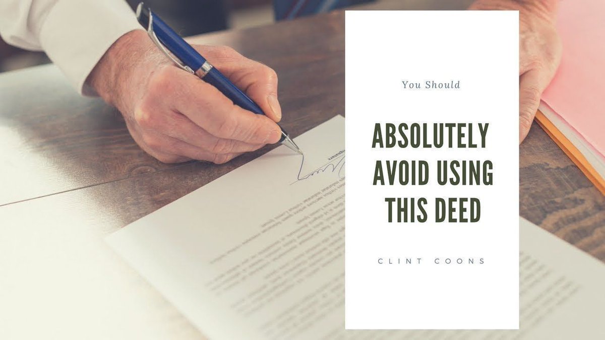 Clint_Coons's tweet photo. “Most investors are unaware that using a QuitClaim deed to transfer title to a property will void the title insurance.” https://t.co/NHaz4f5Blc #taxtips #realestateinvesting #quitclaim https://t.co/5XxxjNU88f