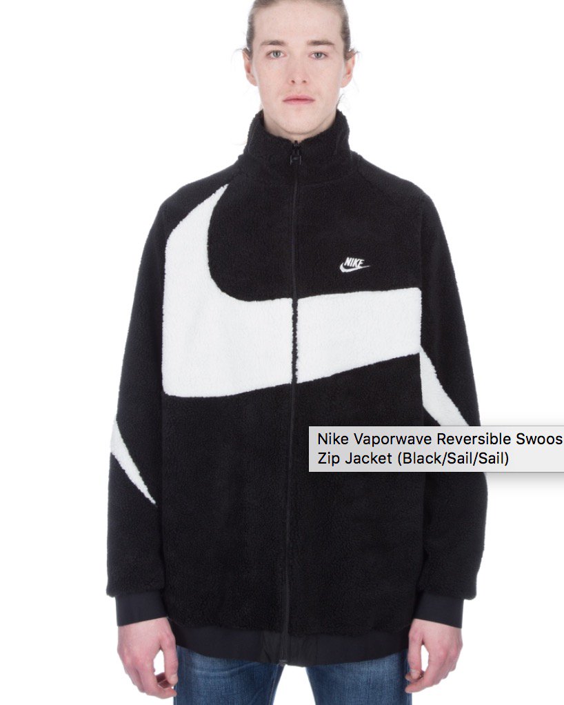 nike reversible fleece jacket