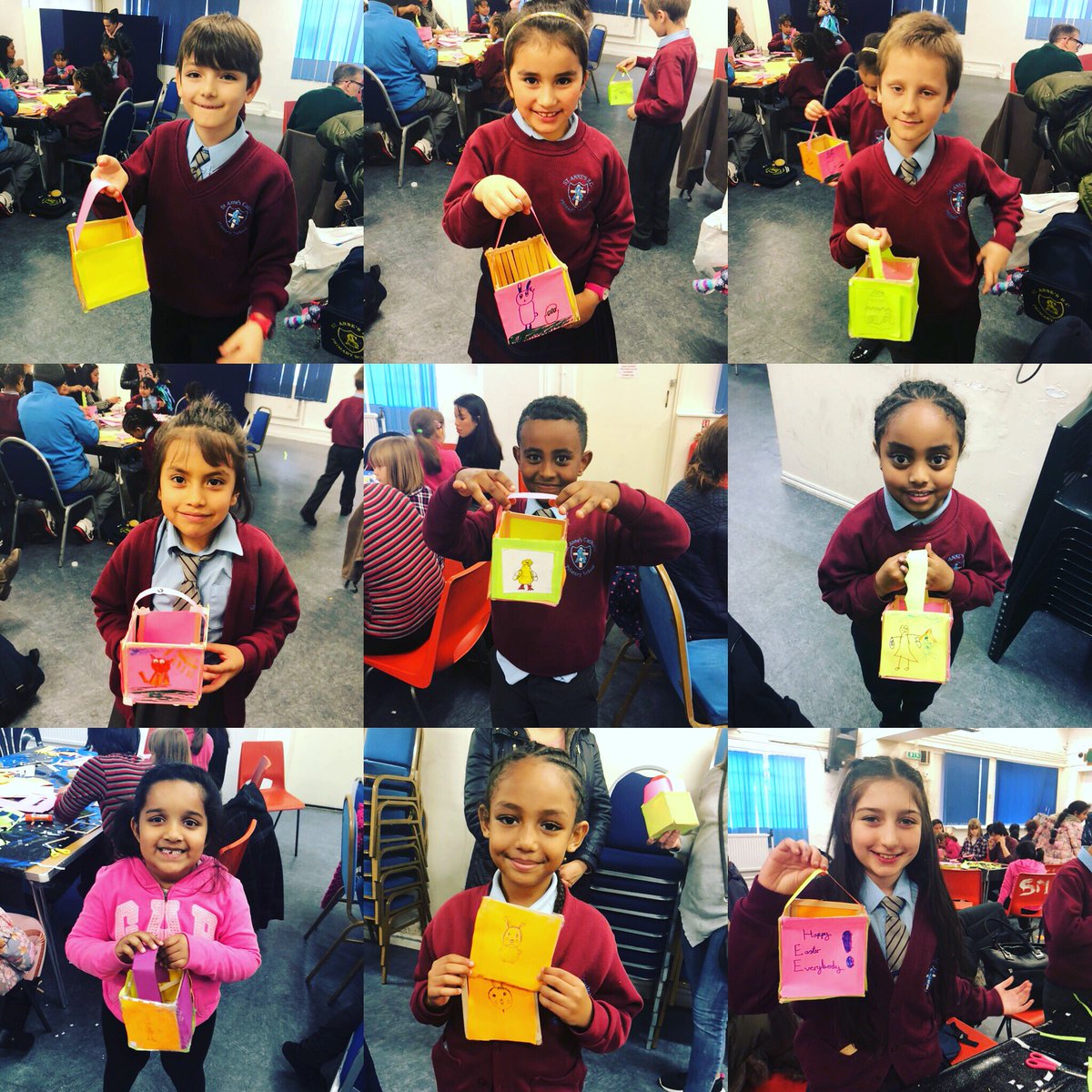 CoolitArt's tweet image. Ta-dah! Just some of the fab creations from class this afternoon #EasterSession #EasterBasket #GreatArt #mygreatart #papercraft #lollysticks #construction #🐰#freeartclass #creativityforall