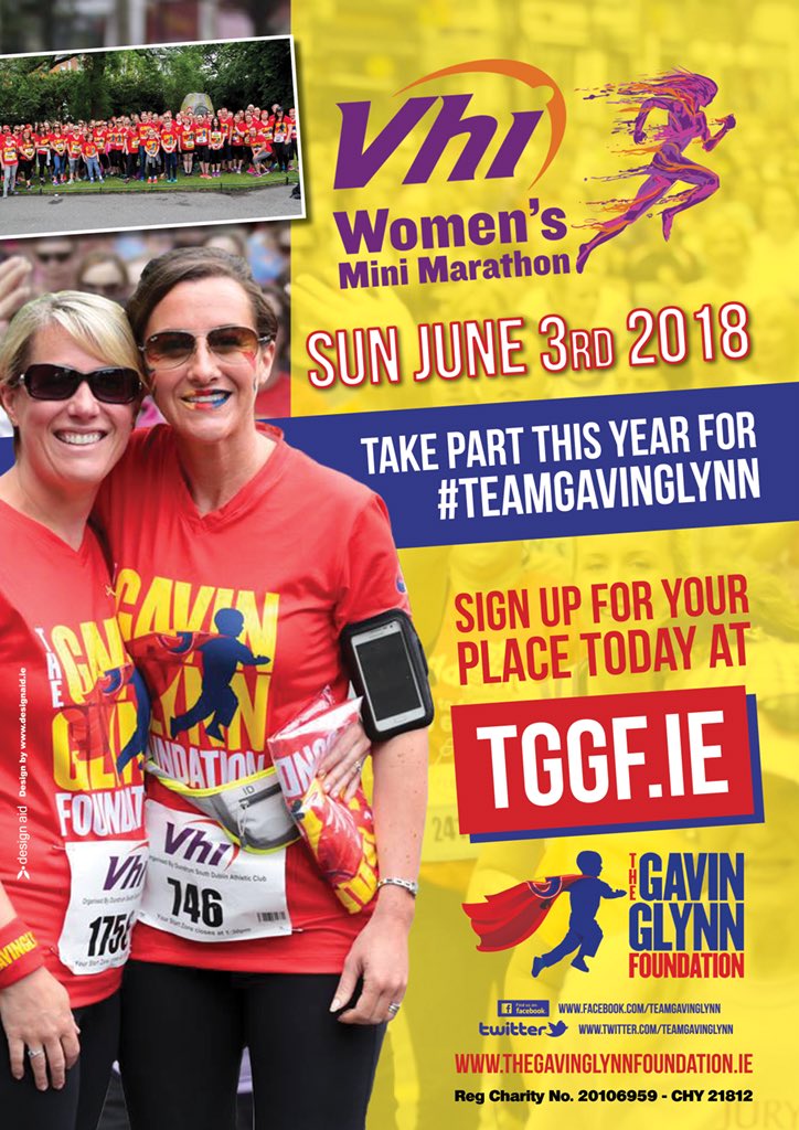 TEAMGAVINGLYNN's tweet photo. Join teamgavinglynn for this year VHI women’s mini marathon 

To signup click the below link 

https://t.co/lDUjD7DBut
#teamgavinglynn https://t.co/sA3FAsKZxy