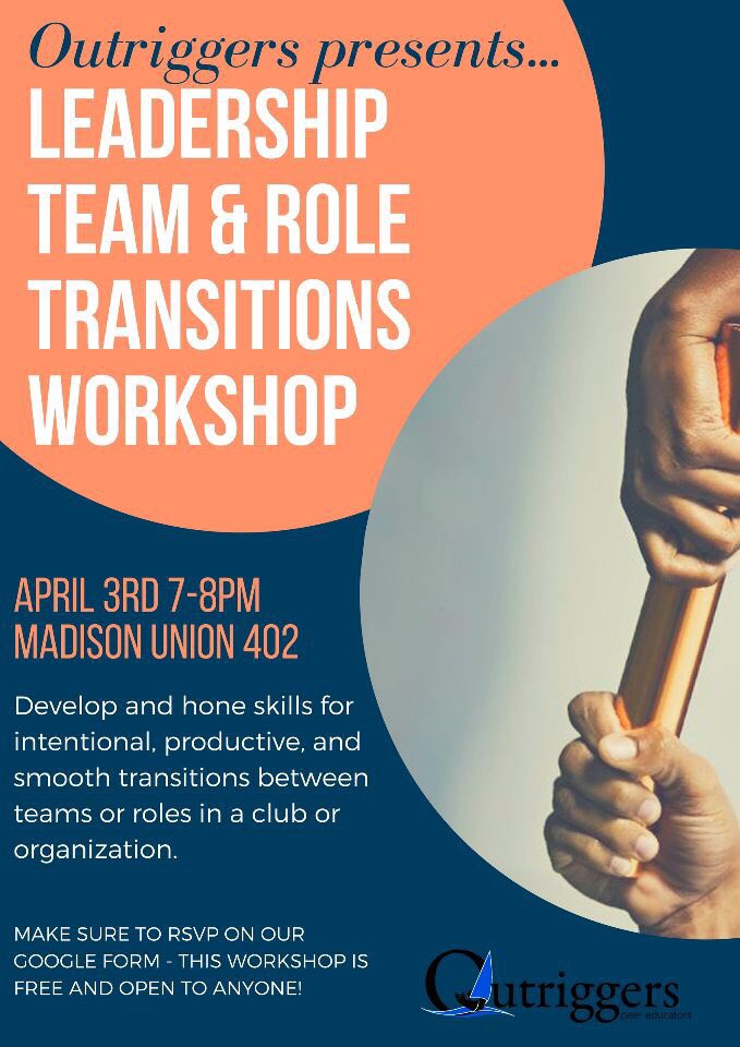 Getting ready to step into a leadership role in your org? Preparing to leave one you've held this year? Sign up for our first ever Workshop session (one week from today!) at the link below: goo.gl/forms/H98jy28j…