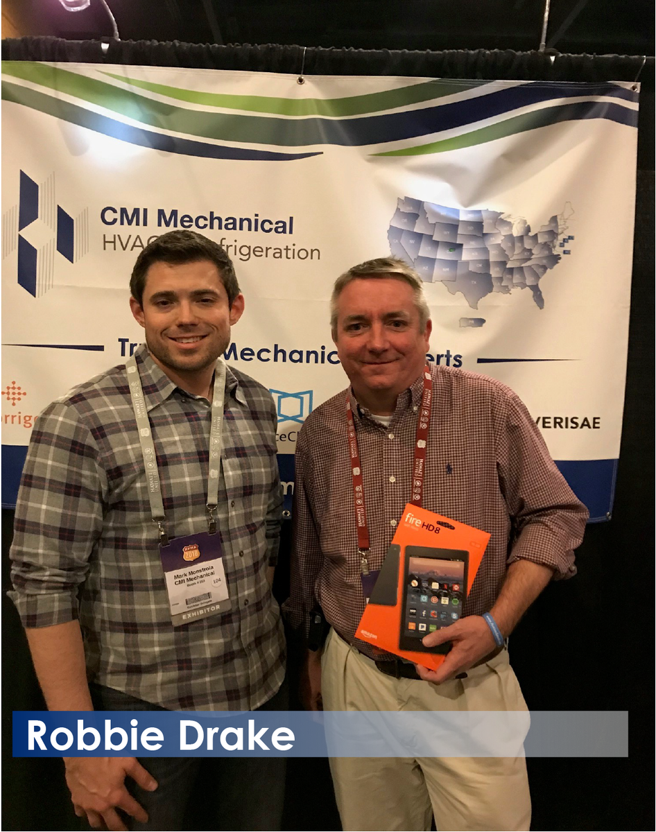 CMIMech's tweet photo. Congrats to our @RFMA 2018 drawing winners! Robbie Drake from @MurphyUSA, Dino Tatangelo from @littlecaesars, and Jeff Lincoln from @tacobell. Thanks to everyone who stopped by the booth at #RFMA2018 #FacilitiesManagement #restaurants https://t.co/iuyzvragId