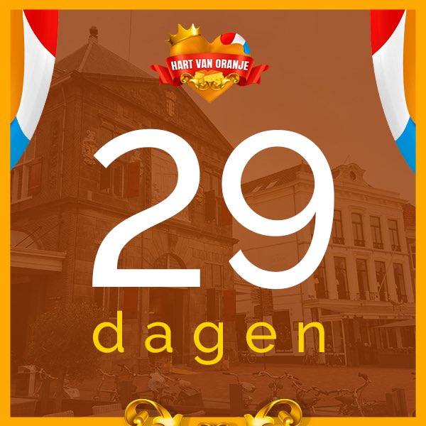 HartvanOranje's tweet photo. Het gaat hard 🚀... Minder dan een maandje. Jullie een beetje zin in? Wij in ieder geval wel! 😁🎉 #gouda #hartvanoranje #koningsnacht #koningsdag #oranjenacht #oranje #koning #feestje #evenement #groenehart #26april #gratis https://t.co/UmElZr1nIL