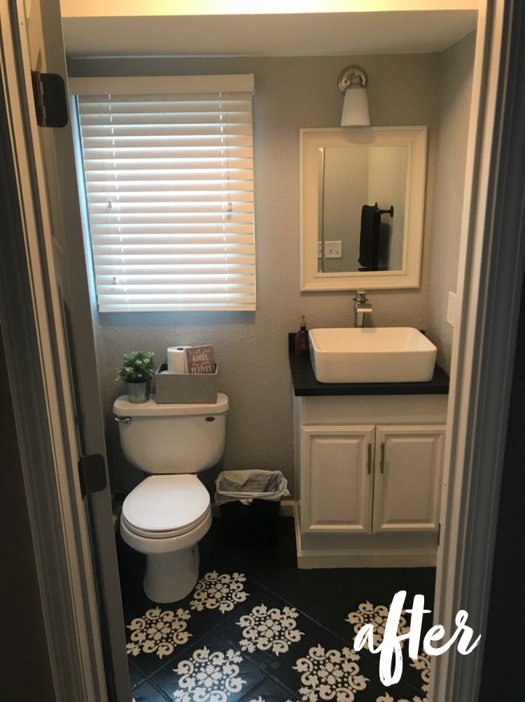 KandyKain8's tweet photo. update: the actual before &amp; after of the bathroom remodel
i think @joannagaines would be proud of this 

• • 

🚽🌿 https://t.co/sOUJzm4Fxh