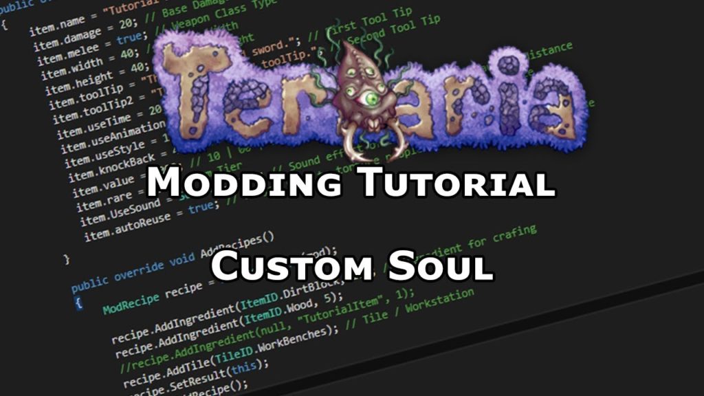 moddtutorials's tweet image. #Terraria Modding Tutorial - Custom Soul ... - #C #CProgrammingTerraria #CreatingATerrariaMod #CustomSoul #HowToCreateATerrariaMod #HowToStartModdingInTerraria #SettingUpTModLoader #TerrariaCustomMod #TerrariaCustomSoul #TerrariaHowToMakeACustomSoul - moddingtutorials.com/terraria-moddi…