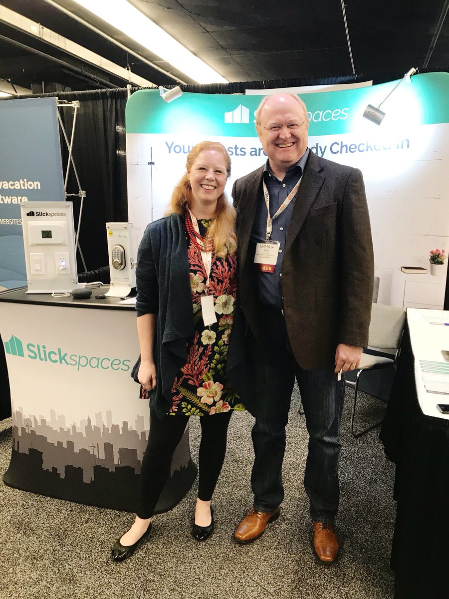 SlickSpaces's tweet photo. We found Durk Johnson at #VRMAWest! If you ever have a chance to watch his seminars on housekeeping you are in for a treat! @HST_Admin @vrma @nwvrp https://t.co/Pea5bRXO8s