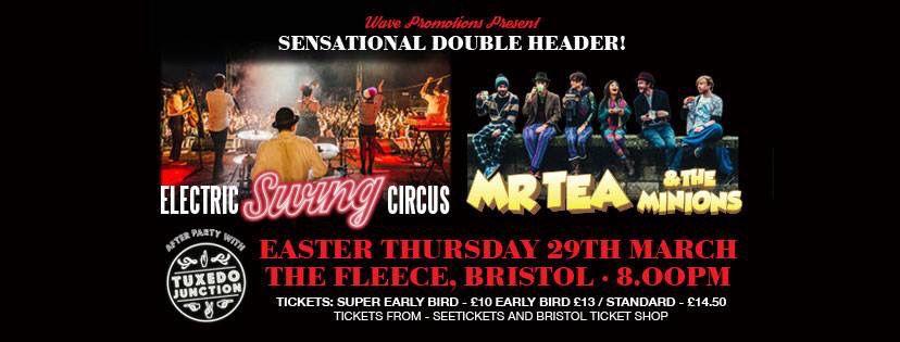 ethertickets's tweet photo. This week's #gigoftheweek sees the return of @ElecSwingCircus Bristol with @MrTeaMinions at @FleeceBristol on Thurs! Get ready for serious foot stomping and dancing! πΆπ»
#ethertickets #bristolmusic #bristolevents #bristol #bristolgigs #thefleecebristol #ethertix #bristollive https://t.co/SeWWbHqvlQ