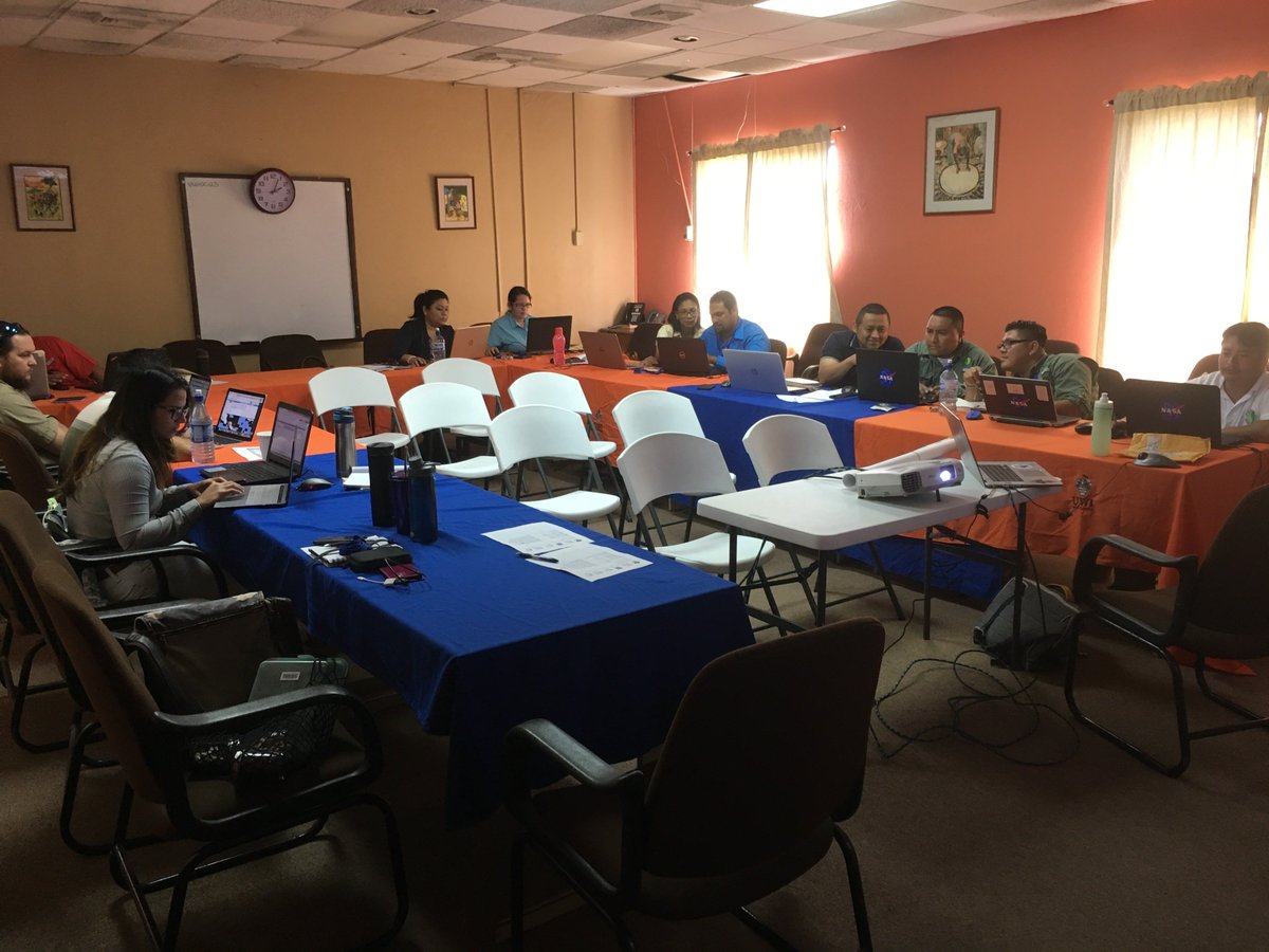 BzGEO's tweet photo. Participants at #Belize's 1st ever #Google_Earth_Engine (GEE) training workshop last week reviewed how #Landsat data in the #cloud can be leveraged for monitoring Belize's terrestrial & coastal ecosystems. #remote_sensing #earth_observation #science for #sustainable_development https://t.co/5qUo8bHsw6