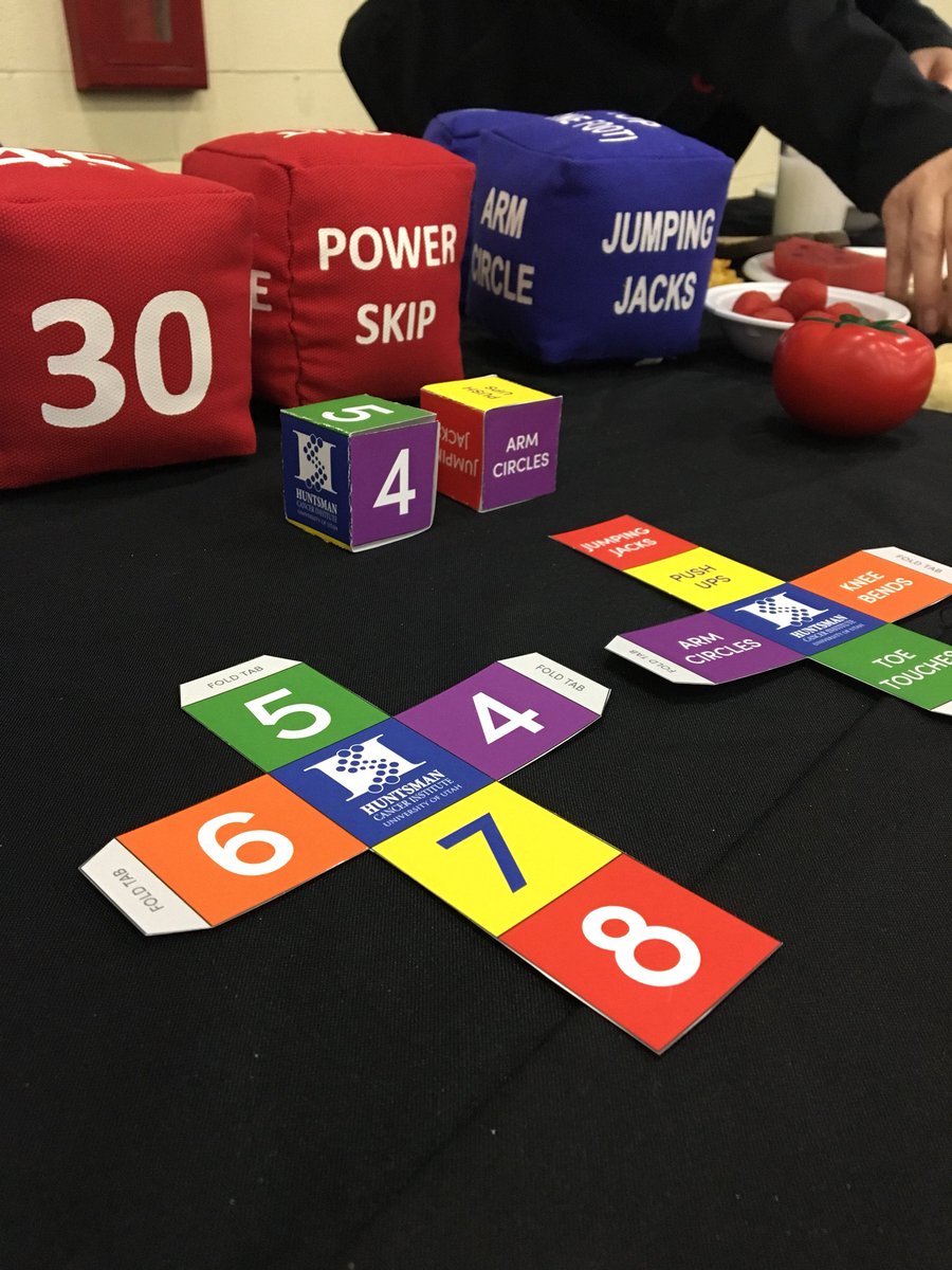 JennMorales_Z's tweet photo. #Healthpromotion #tip Exercise dice are a fun way to get any audience up and moving! #exercise #movearound #CancerChe #prevention #tabletopactivity #healthfair #healthevent https://t.co/PHnw9vgU37