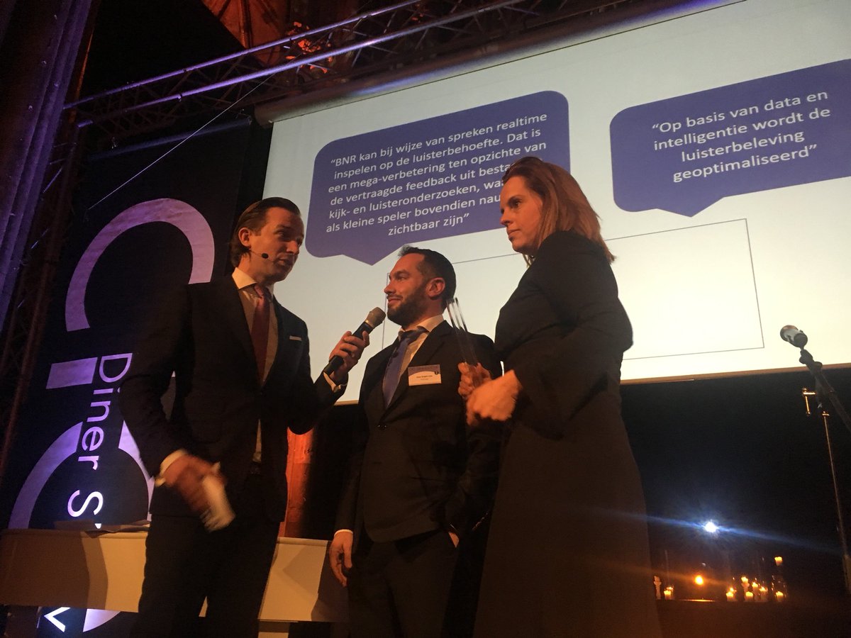 CIO_NL's tweet photo. En de winnaar van de #timmie in de categorie most innovative company is BNR #ciodiner18 https://t.co/AmtOUagord