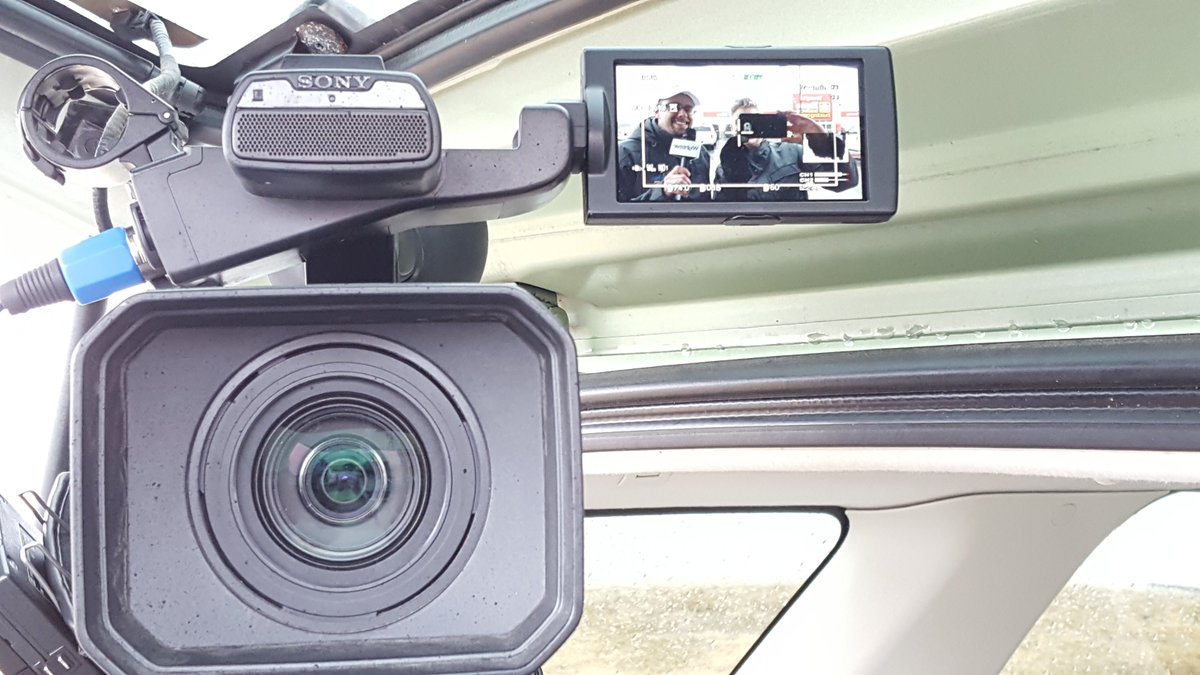 CSGWtips's tweet photo. What you see &amp; what we see! Thank you @WightmanTel &amp; @adam_olivero for braving the rain &amp; helping us with our What's On #MountForest segment! Tune in to see why weren't too upset getting soaked! #communitytvrocks #wellingtonnorth #fundraiser #protectthecamera #wewontmelt https://t.co/0uCUDo7Z1t