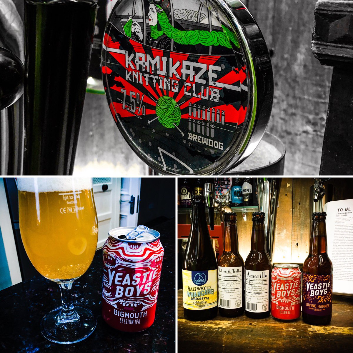 Beauties from abroad <a href="/BrewDog/">BrewDog</a> #kamikaze on growler <a href="/yeastieboys/">Yeastie Boys</a> <a href="/8wiredbrewing/">8 Wired Brewing</a> &amp; more in cans &amp; bots. #Tasty.