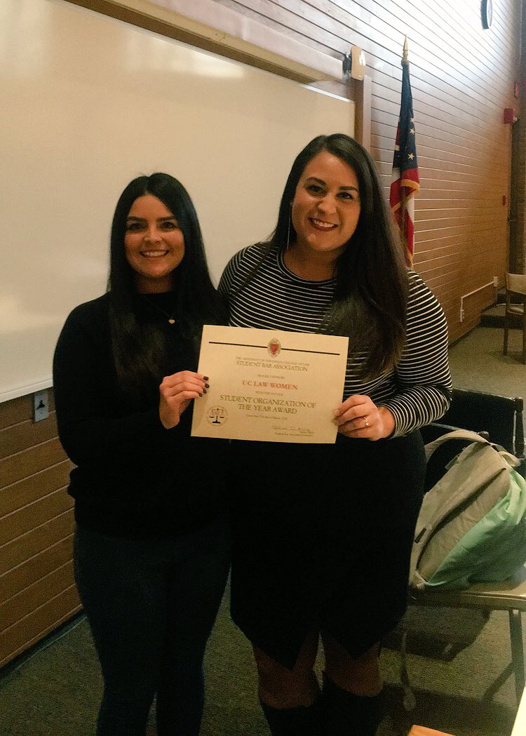 We’re honored to announce that <a href="/UCLawWomen/">UC Law Women</a> was awarded this year’s SBA Student Organization of the Year Award! Congratulations and a great job to all of our orgs! #UCLawSBA