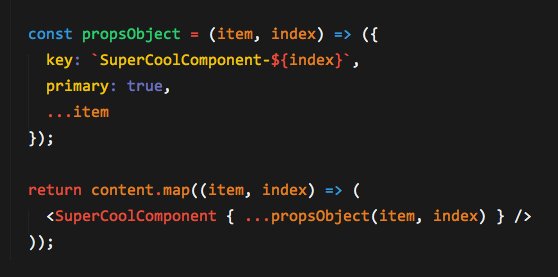 psullivan6's tweet image. Playing with spread operators and realized you can spread operate a function return?!?! So cool 🔥
#spreadoperator #development #whoah