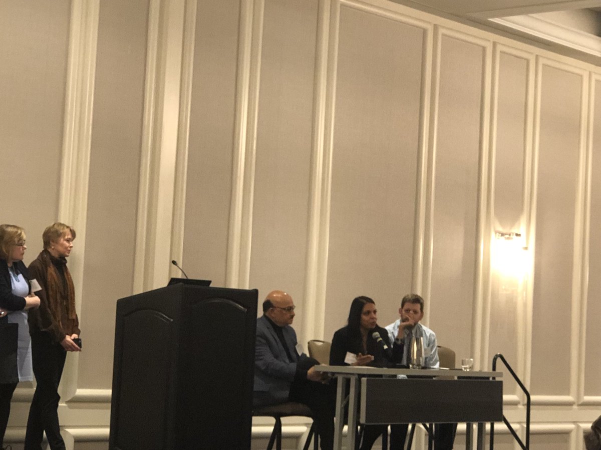 Dr Hurria and panel members are discussing team building at u13 GEMSTTAR meeting