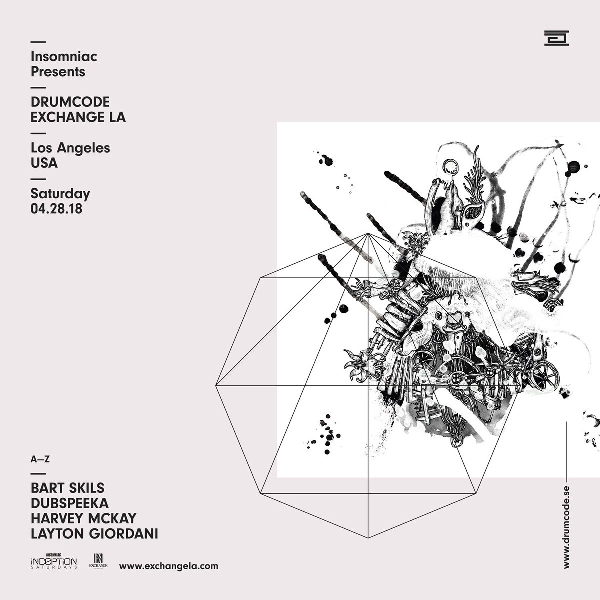 drumcoderecords's tweet image. .@ExchangeLA with Bart Skils, dubspeeka, @harvey_mckay &amp;amp; @LaytonGiordani — Tickets: ticketf.ly/2G1askP
