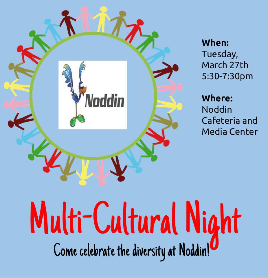 Noddin HSC (@noddinhsc) on Twitter photo Join us tonight for Multi-cultural Night! There will be performances, activities, beautiful displays and exotic food from all around the globe to try for free. Let your kids be globetrotters at <a href="/NoddinElem/">Noddin Elementary</a> this evening. #usdlearns Join us tonight for Multi-cultural Night! There will be performances, activities, beautiful displays and exotic food from all around the globe to try for free. Let your kids be globetrotters at <a href="/NoddinElem/">Noddin Elementary</a> this evening. #usdlearns