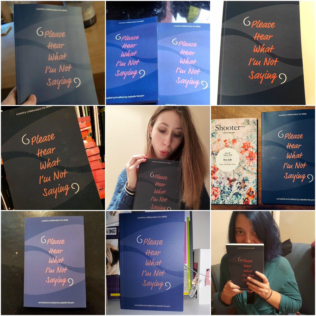 kenyon_isabelle's tweet photo. Dropping the second reader photos collage for Please Hear What I'm Not Saying! 🌟📚☕️

#mentalehealthawareness
Add to your goodreads list now! https://t.co/fw4qBOZRk8 https://t.co/Hv6Qt2atAN