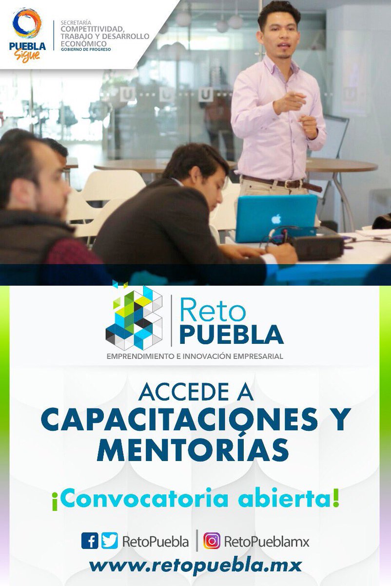 patvazher's tweet photo. .@RetoPueblaMx es una iniciativa del gobierno de @TonyGali para impulsar el emprendimiento y brindar las herramientas necesarias a emprendedores y MiPymes para desarrollarse. ¡Anímate a participar y di #YoAceptoElReto. https://t.co/8zP6tHeeWw