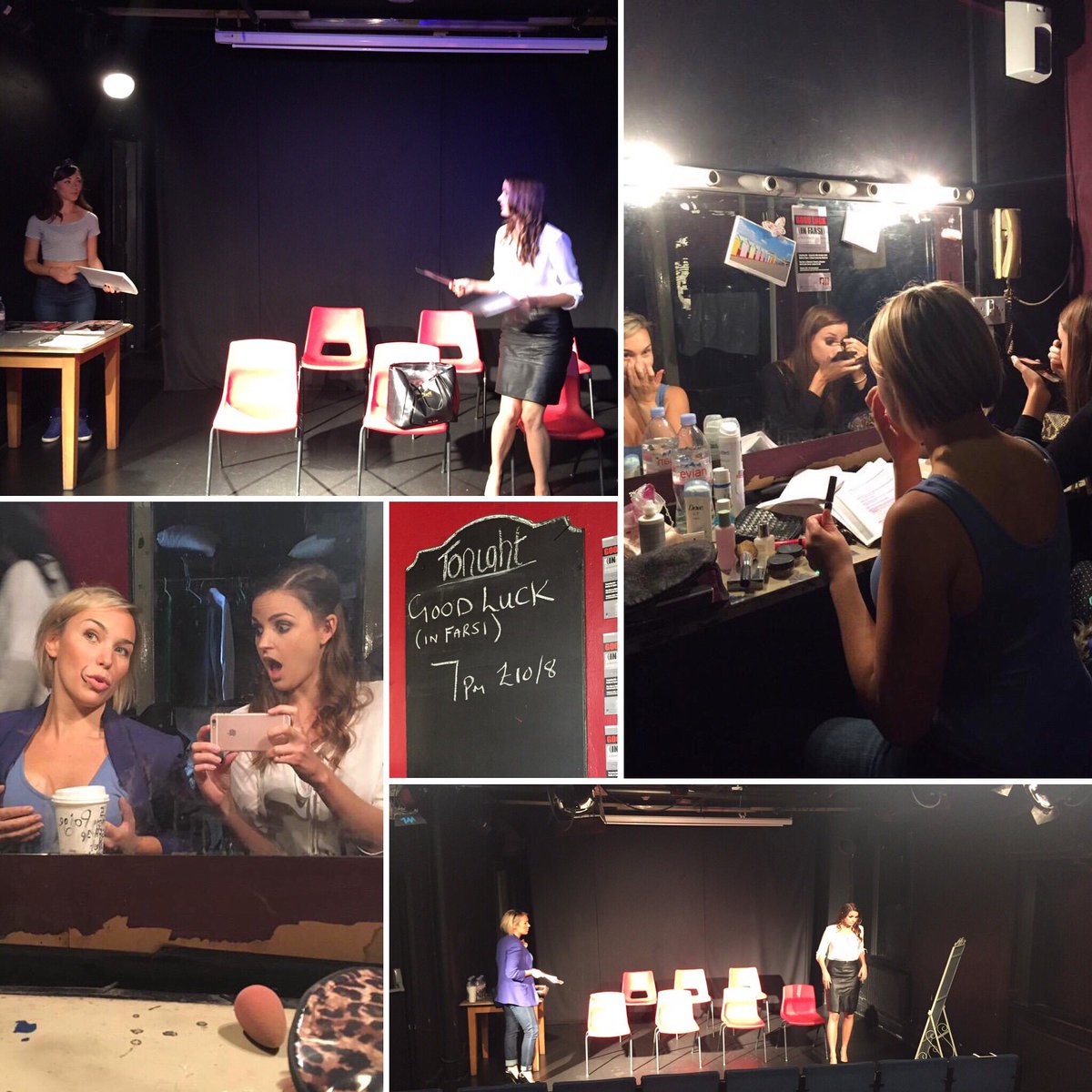 overitseries's tweet photo. Happy #WorldTheatreDay !!! Here’s a throwback to October 2015 when @1GABBYAP &amp; @minicollett were in #NeilLaBute ‘s #GoodLuckInFarsi #shortplay @HenandChicksN1 🎭#theatre #play #actorslife #London #WorldTheatreDay2018 https://t.co/wlnz3Q62qi