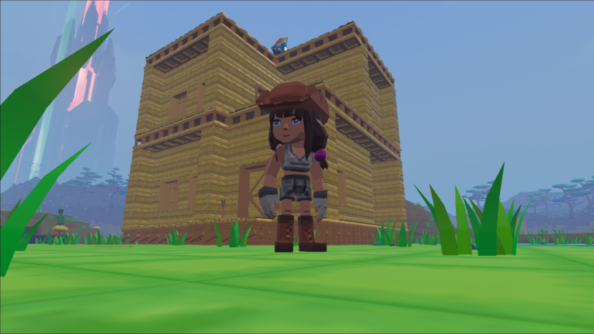 月冬 Pixark Liveでプテラノドンのテイムと一応住める豆腐建築を完成させました ラグがひどい時間 帯もあったけど手軽にテイムもできるし建築も面白いね Pixark