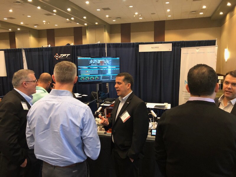 neoris_pr's tweet photo. Members of the #NEORIS Senior Management Team kicking things off at @Mfg_USA today at booth 59! Come say "hi" and learn how our #digital transformation solutions are disrupting #manufacturing processes for our clients around the world. #MFGUS18 https://t.co/YAcSxzDnSi