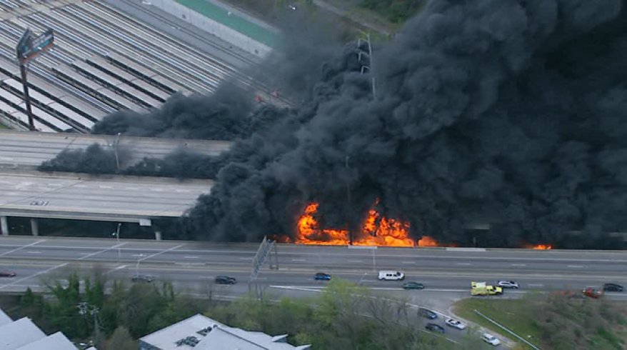 GACommute's tweet photo. CALLING METRO #ATLANTA COMMUTERS: Did you change your commute while @GADeptofTrans was rebuilding the I-85 bridge? Let us know if you commute differently because of the incident. DM us w/ your story. #I85rebuild #I85collapse https://t.co/iQtwg3MRID