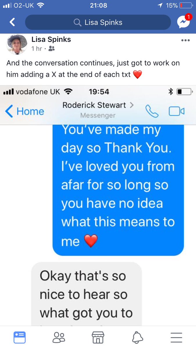 olivia_spinks's tweet photo. The evolution of my Mum thinking @rodstewart was messaging her is too good 😭😂 https://t.co/I3FVuG9uVJ