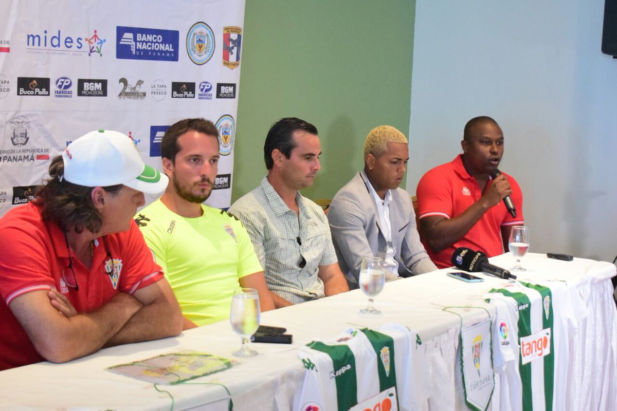 FedePolicani's tweet photo. Hoy se realizó la conferencia de prensa por parte de la clínica del Córdoba CF equipo de segunda división de España, el cual ha venido a Panamá a escoger a los mejores jugadores juveniles de Colón para pertenecer a su club. #CordobaCFWorldWide https://t.co/lfUnMWtgb2