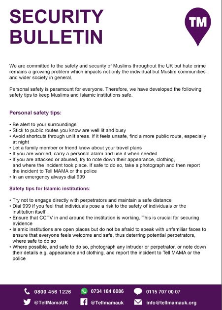 AndyHull79's tweet photo. We are aware of some hateful letters doing the rounds both nationally and locally, threatening our Muslim neighbours. Those responsible are being sought by police. In the meantime, we hope that the attached words of support and advice are of some comfort and use. #WeStandTogether https://t.co/mmPGL5UMVD