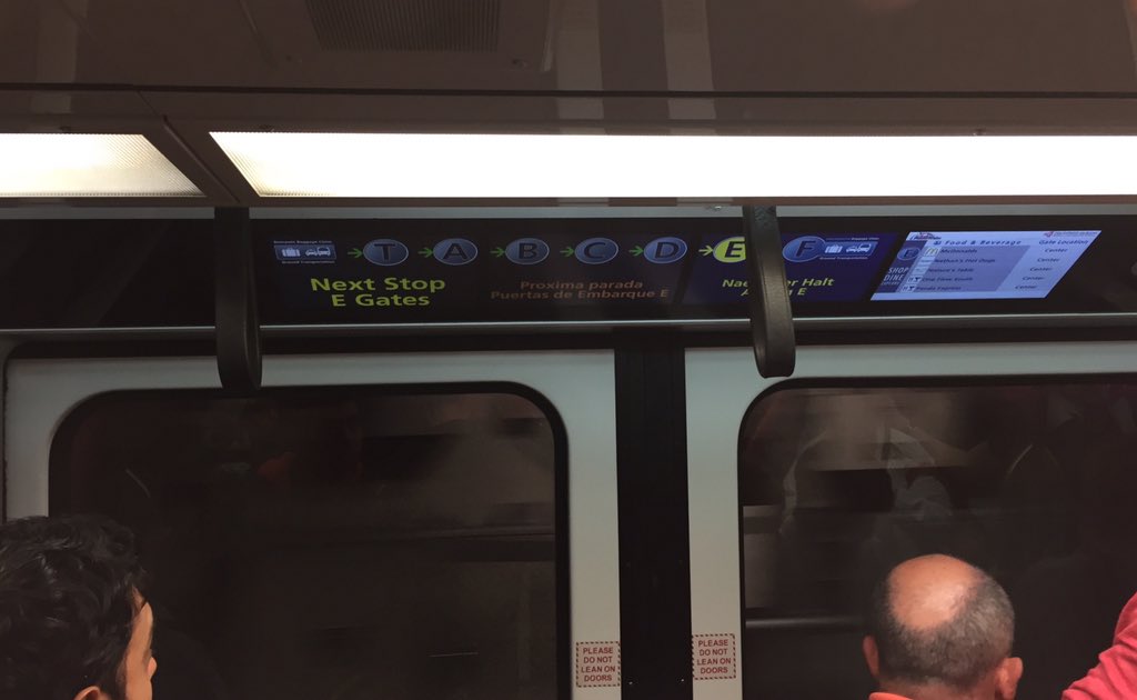 Riding the "Plane Train" at the bigest airport in the world Atlanta. There is a freakin metro line underneath it