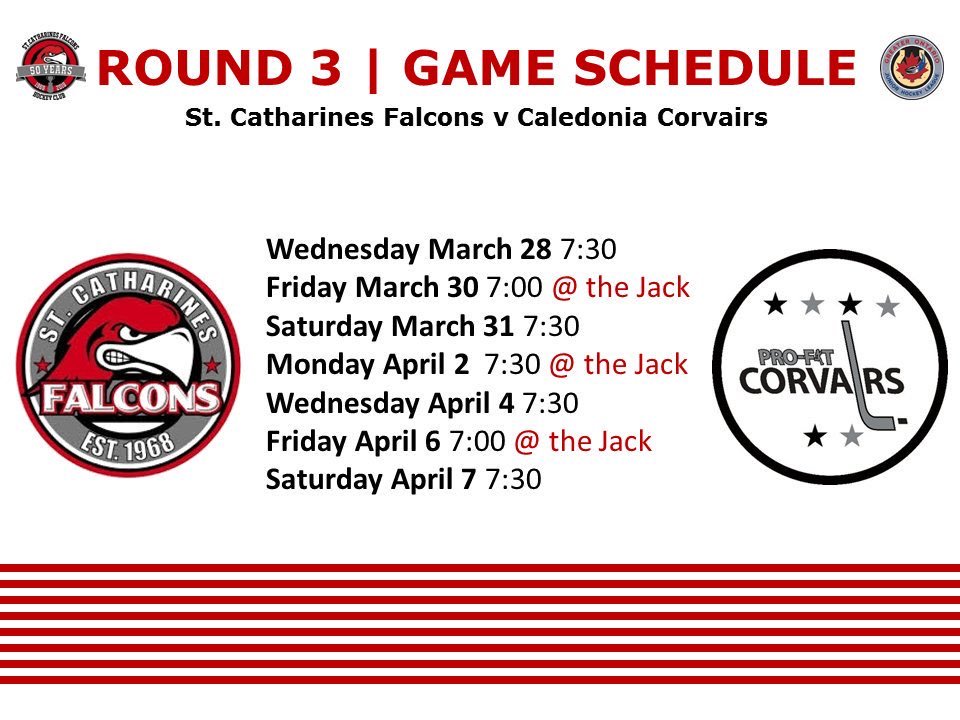 GHC Finals Schedule